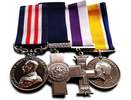 5X SET MILITARY MEDAL GEORGE CROSS MILITARY CROSS BRITISH WAR & VICTORY COPY