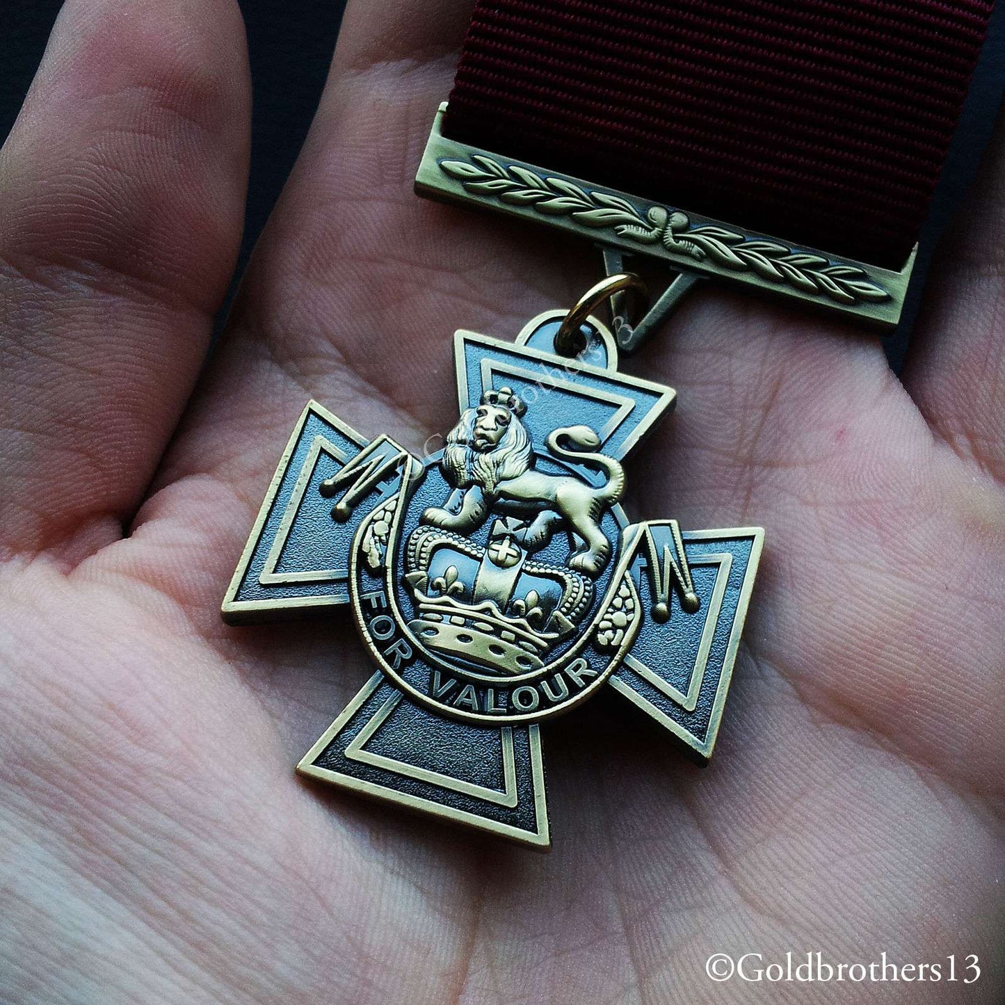 British medal: Military cross distinguished service order and Victoria cross medals set detail two