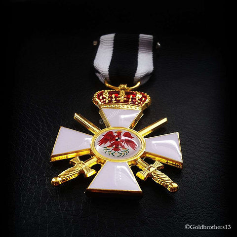 Order of the Red Eagle 3rd Class with Crown and Swords WW1 German Medal Repro