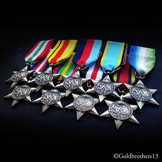 9x Complete British Military Medal Group Set WW1 WW2 Army Navy Air - Copy