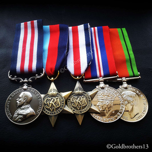 5x Set Military Medal 1945 star Fr. & Ger. Star War Medal & Defence Medal Repro