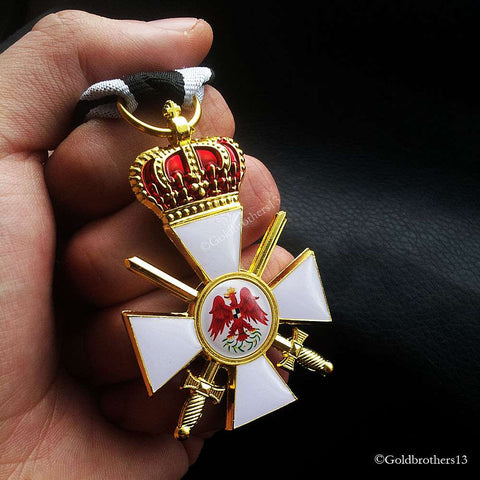Order of the Red Eagle 3rd Class with Crown and Swords WW1 German Medal Repro