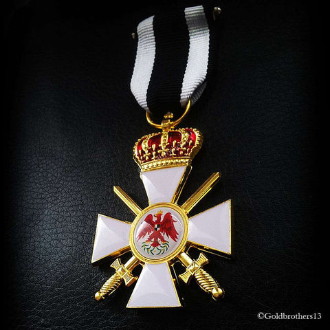 Order of the Red Eagle 3rd Class with Crown and Swords WW1 German Medal Repro